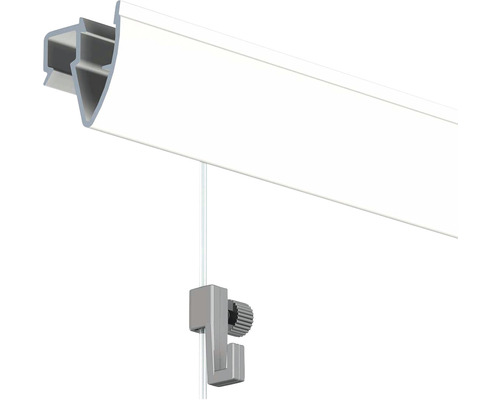 Rail pour tableaux avec système d''accrochage