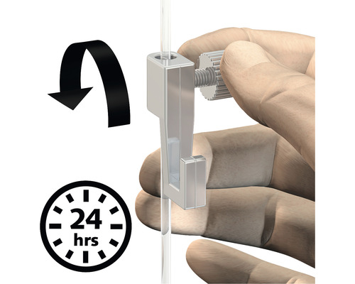 Crochet de fixation réglable avec une capacité de charge de 24 heures