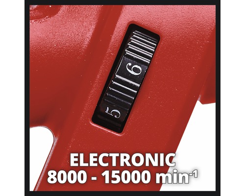 Detailaufnahme einer elektronischen Drehzahlregulierung von 8000 bis 15000 Umdrehungen pro Minute