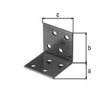 Raccord d'angle Duravis 40x40x40 mm diamant noir 1 unité