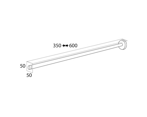 Dessin technique d''un porte-serviettes avec cotes.