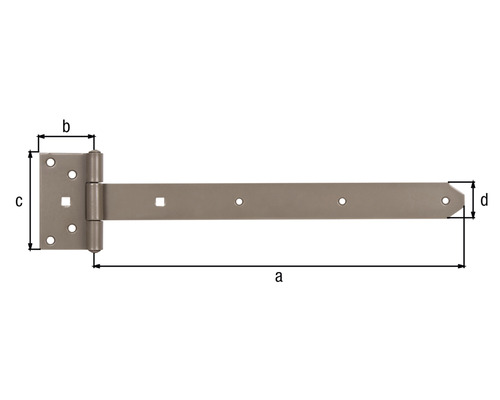 Fiche de portail avec indications de dimensions