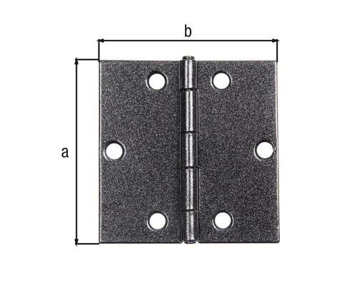 Paumelle de porte avec indications de taille a et b