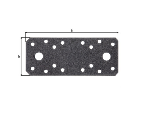 Plaque d''assemblage pour bois avec trous de fixation