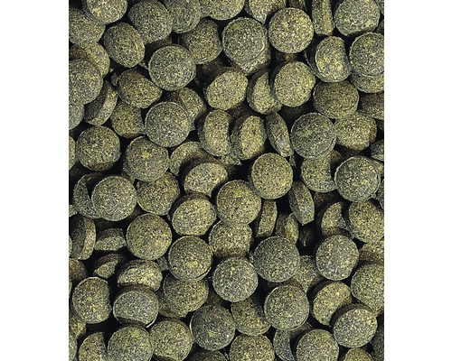 Nahaufnahme von Fischfutterpellets