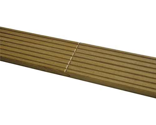 Gerillte Terrassendiele aus Holz mit Nut- und Federverbindung
