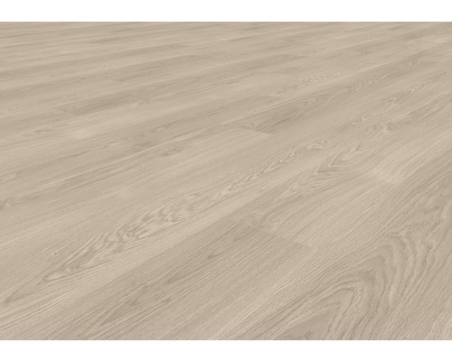 Nahaufnahme eines hellen Laminatbodens mit Holzoptik