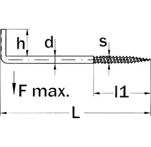 Schraubhaken mit Schlitz 5,8x100 mm 20 Stück-thumb-1