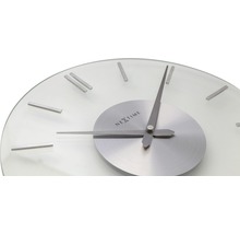 Horloge murale Stripe aluminium/verre Ø 31 cm