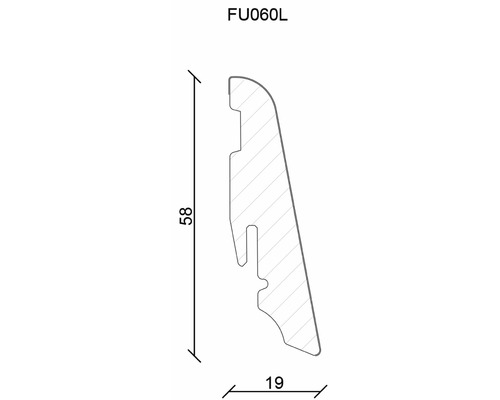 Baguette profilée FU060L avec dimensions