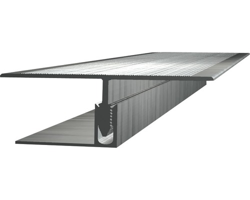 Barre de seuil/Profilé de raccordement Konsta aluminium pour épaisseur de planches 20 - 26 mm 22,5x60x2500 mm