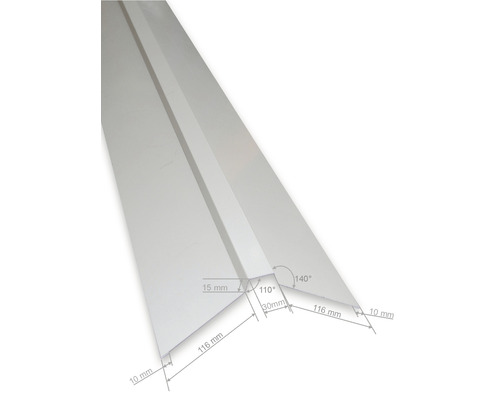 Vue détaillée d''un profilé de protection des arêtes avec indications de dimensions