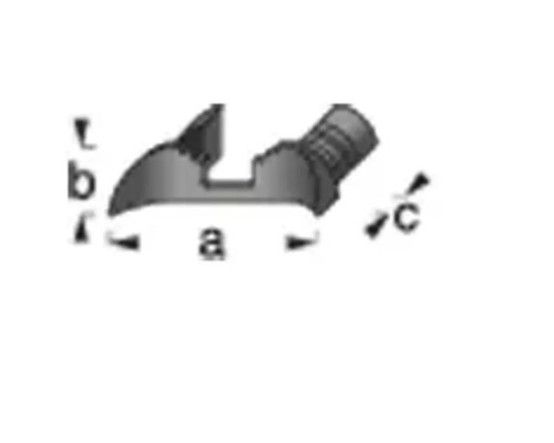 Illustration d''un embranchement de tuyau avec les dimensions a, b et c