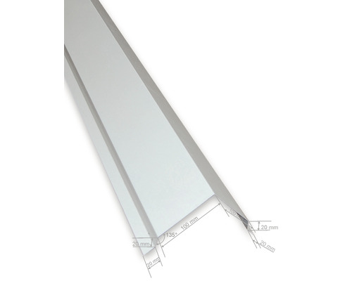 Profilé d''angle avec indications de mesure