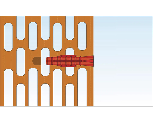 Dübel in einem Lochstein