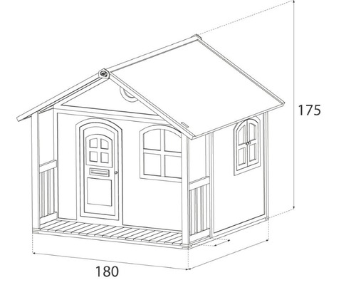 Image d''une cabane de jeu avec des dimensions