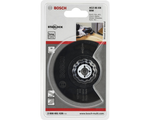 Lame de scie Bosch ACZ 85 EB BIM pour bois et métal dans son emballage