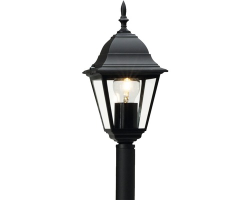 Luminaire extérieur noir avec verre transparent