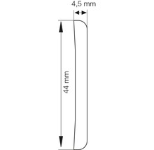 Dessin technique d''un profilé avec les dimensions 44 mm et 4,5 mm.