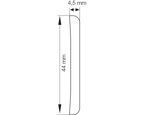Dessin technique d''un profilé avec les dimensions 44 mm et 4,5 mm.