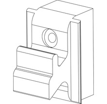 Befestigungsclip Osmo inkl. Schrauben für Alu-Cladding Rhombus 10 Stück weiß-thumb-1