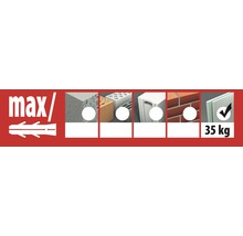 Chevilles pour corps creux en métal (chevilles et vis) MHD-S + Acrobat M8/68, 25 unités