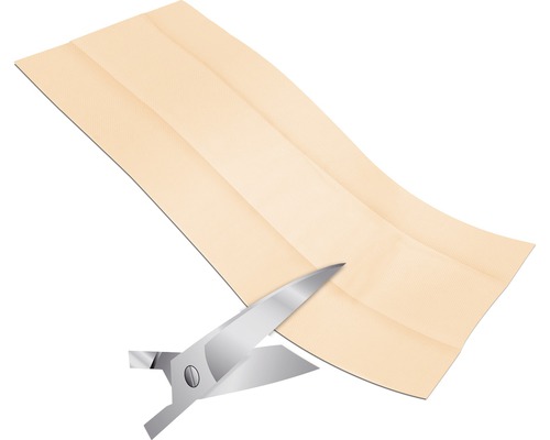 Zuschneidbares Pflaster mit Schere