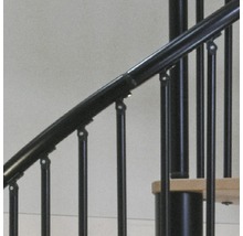 Escalier en colimaçon Pertura Irini hêtre bois lamellé-collé Ø 120 cm noir 12 marches 13 pas de marche-thumb-2