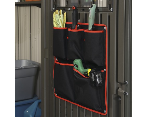 Sac à outils avec outils de jardin pour rangement mural
