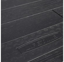 Vue détaillée d''une surface en plastique avec structure en bois et logo Lifetime