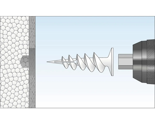 Illustration d''une vis vissée dans un mur