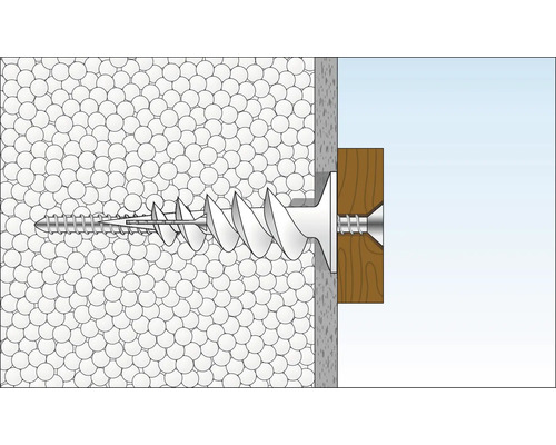 Fixation d''une vis avec cheville dans un mur