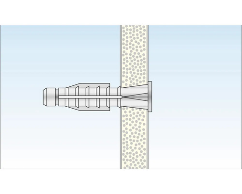 Illustration d''une cheville de fixation dans un mur