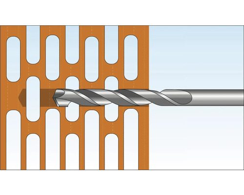 Foret perçant une plaque perforée