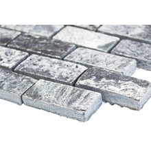 Natursteinmosaik XMI 117 30,5x32,5 cm silber/grau