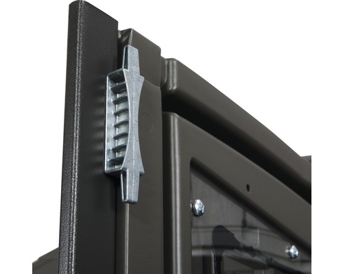 Detailansicht eines Ofens mit Verschluss