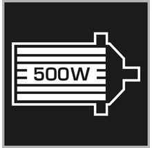 Symbol für 500 Watt Leistung