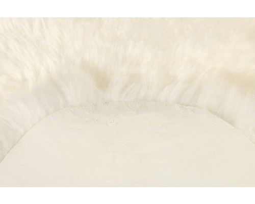 Nahaufnahme eines Schaffellteppichs