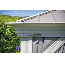 Detailansicht Pavillon mit Sojag Logo