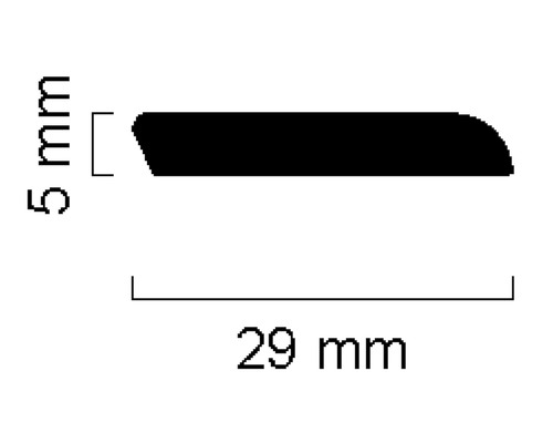 Profilleiste mit den Maßen 5 mm x 29 mm