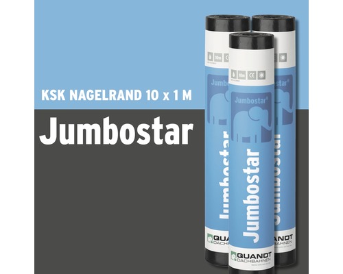 Quandt Bitumen Kaltselbstklebebahn Jumbostar® KSK Nagelrand 10 x 1 m Rolle = 10 m²