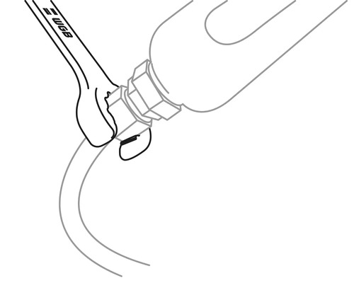 Illustration d''une clé serrant un raccord