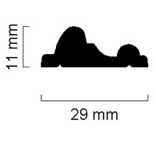 Profilleiste mit den Maßen 11 mal 29 Millimeter.