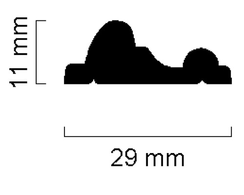 Profilleiste mit den Maßen 11 mal 29 Millimeter.