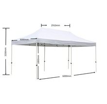 Pavillon pliable Garden Place Ann 3x6 m polyester blanc-thumb-1