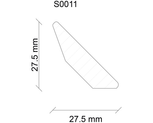 Profil de dimension S0011 avec 27,5 mm