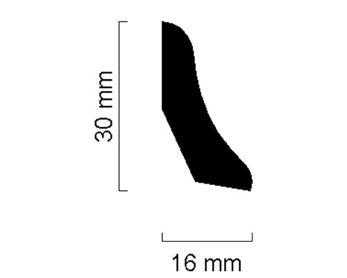 Profilleiste mit den Maßen 30 mm mal 16 mm
