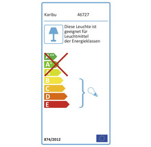 Energielabel der Lampe Karibu
