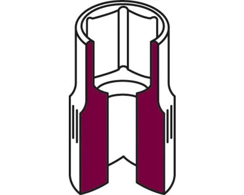 Douille de clé à section transversale