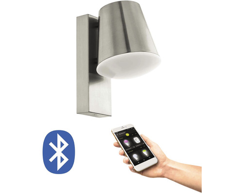 Applique murale en acier inoxydable avec commande par smartphone via Bluetooth